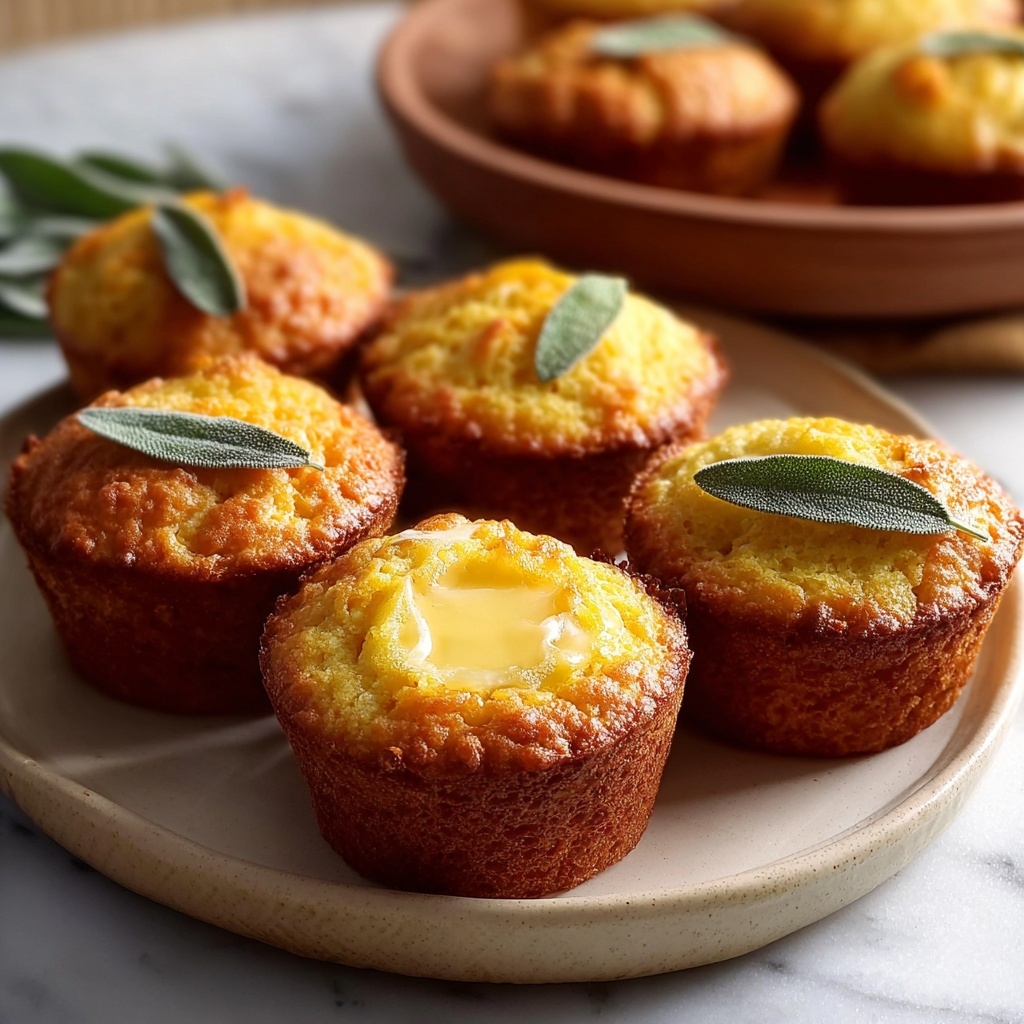 Cheddar Apple Cornbread Muffins with Maple Sage Butter Recipe - Recipe Image