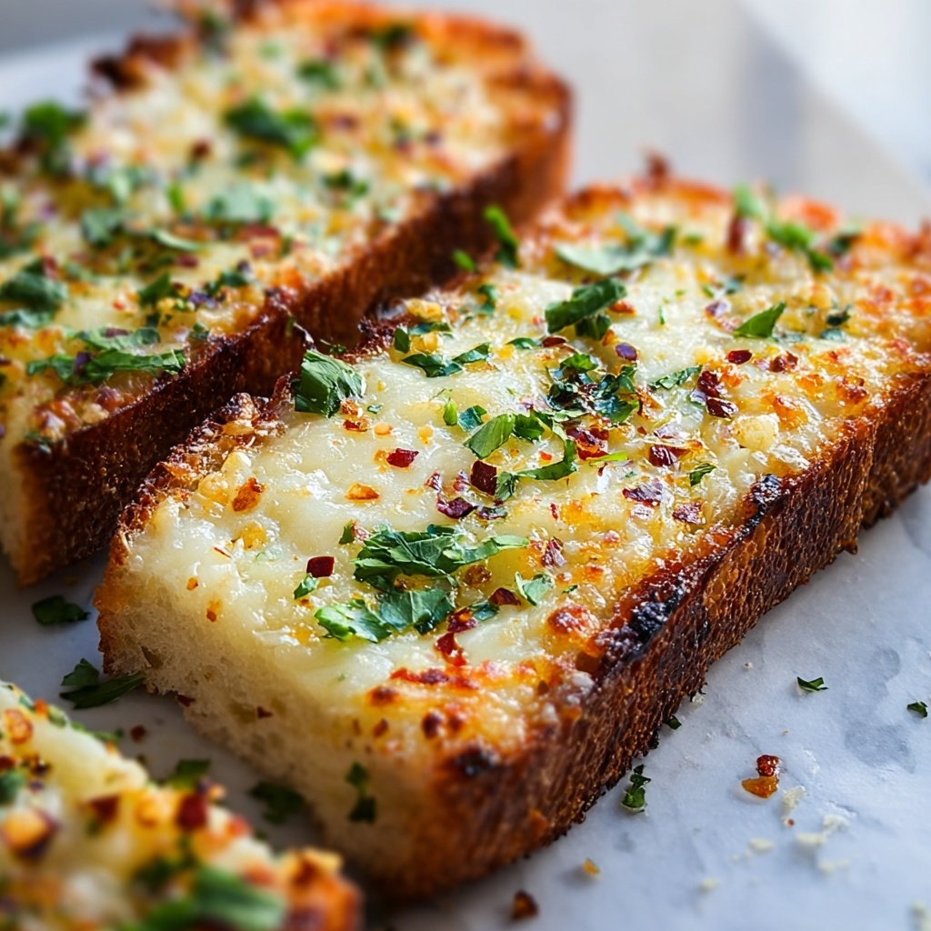 Chili Crunch Garlic Bread Recipe - Recipe Image