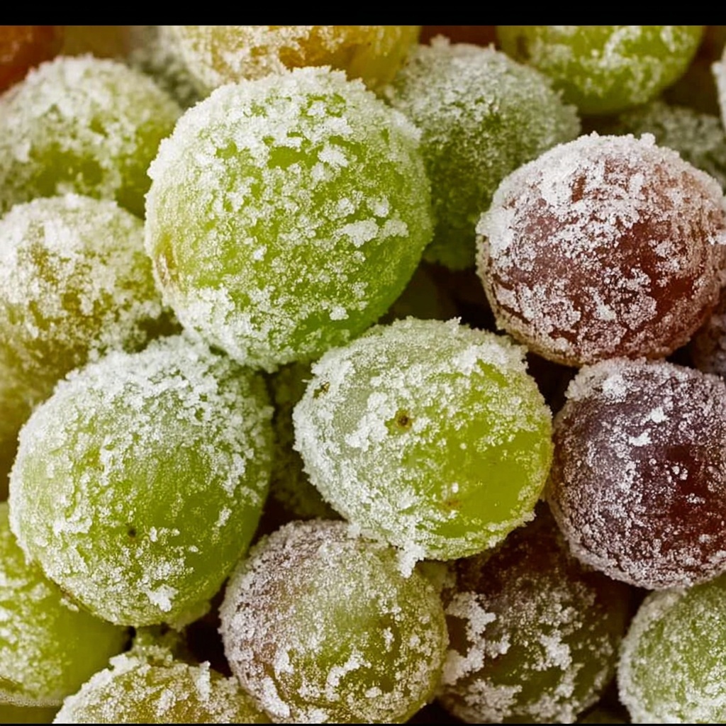 Healthy Sour Candy Frozen Grapes Recipe - Recipe Image