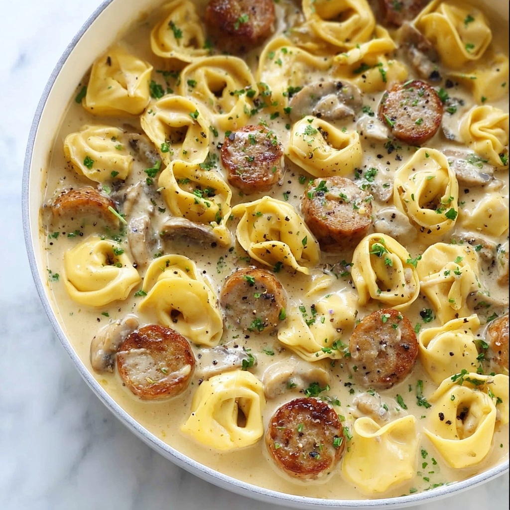 Sausage Tortellini Alfredo Recipe - Recipe Image