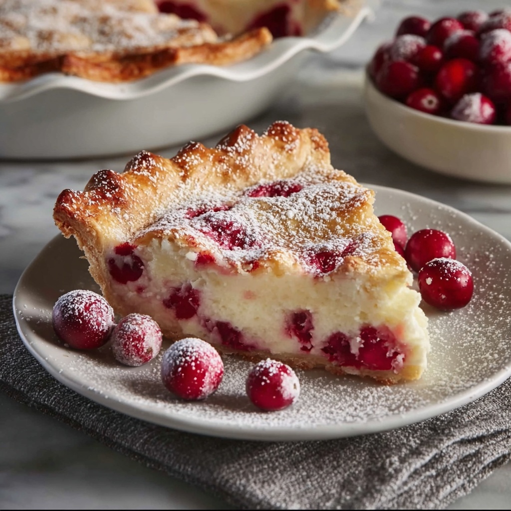 Cranberry Custard Pie Recipe - Recipe Image