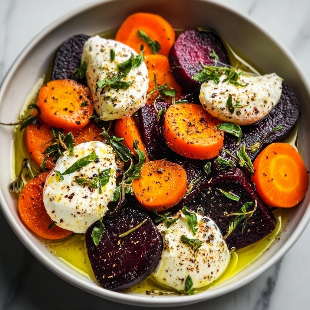 Roasted Beets and Carrots with Burrata Recipe - Recipe Image