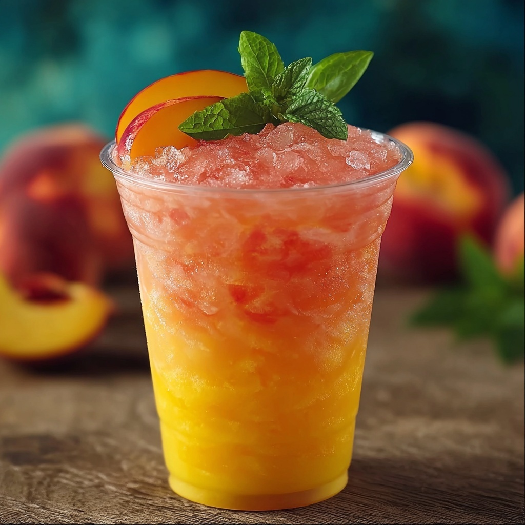 Fuzzy Peach Refresher Drink: The Ultimate Summer Cooler Recipe - Recipe Image