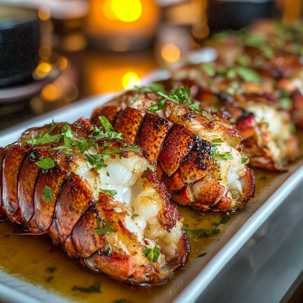 Gourmet Baked Stuffed Lobster Tails Recipe - Recipe Image