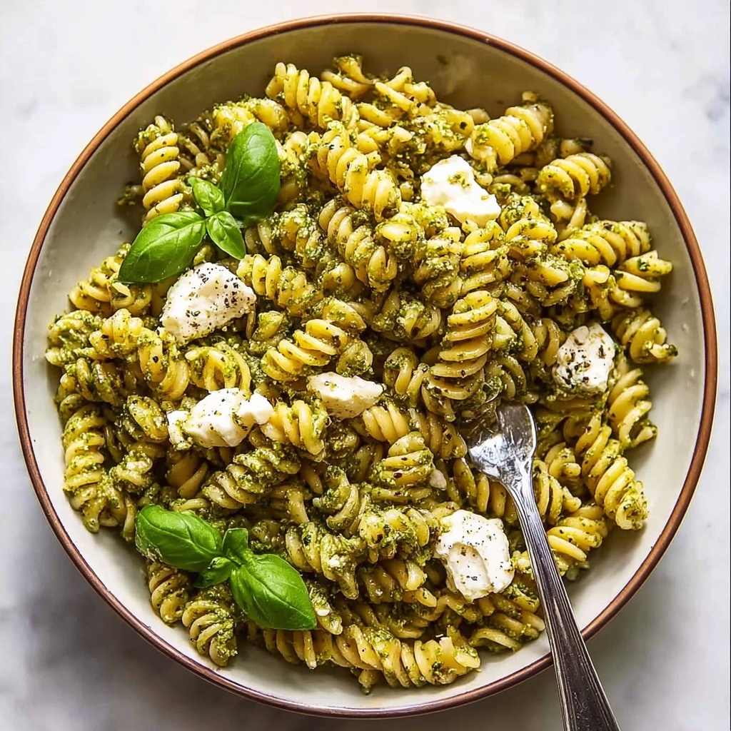 One Pot Melty Burrata Lemon Pesto Pasta Recipe - Recipe Image