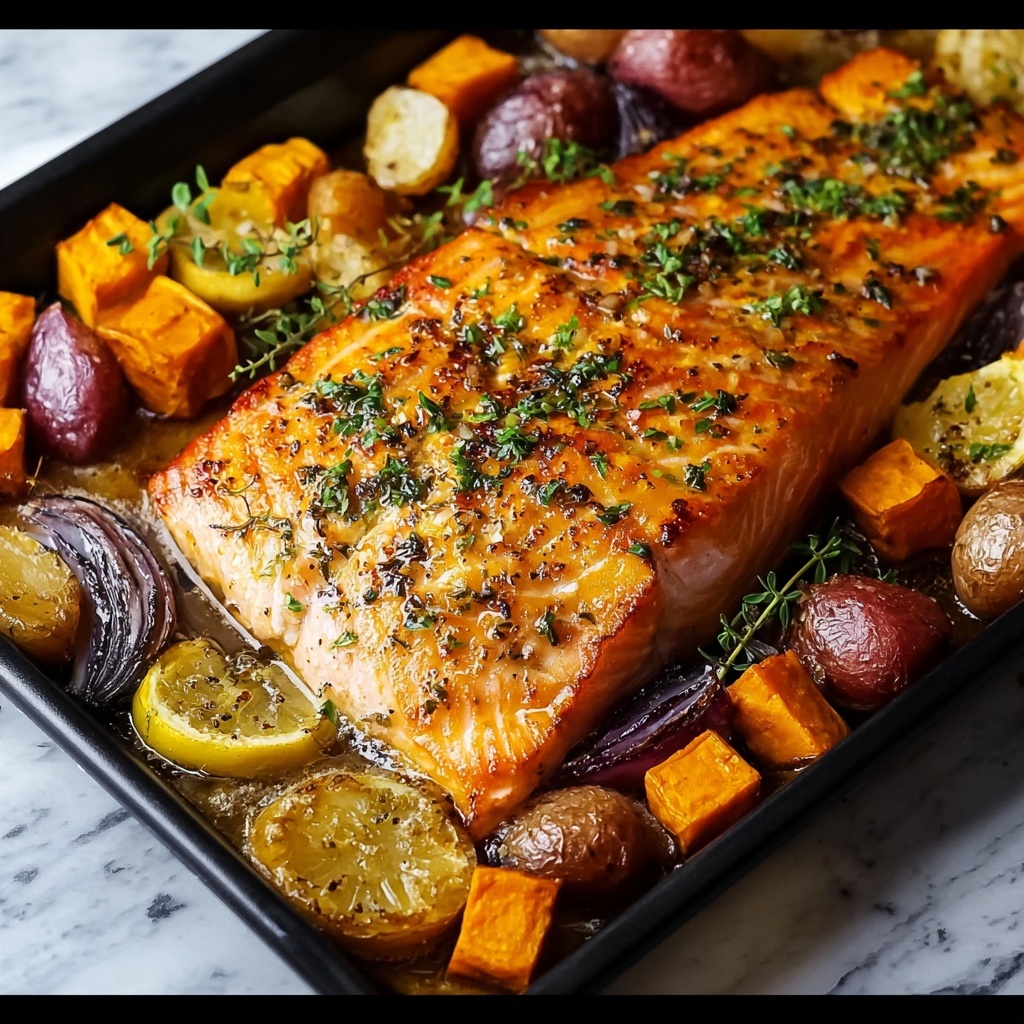 Easy Salmon Traybake Recipe - Recipe Image