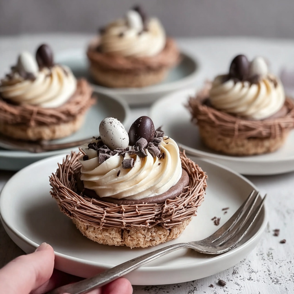 Delightful Chocolate Meringue Easter Nests Recipe - Recipe Image