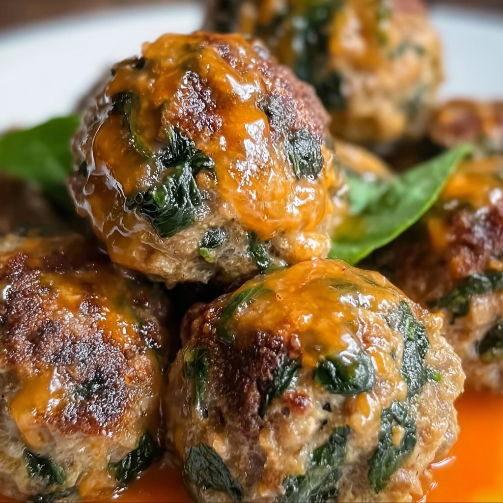 Baked Chicken Ricotta Spinach Meatballs Recipe - Recipe Image