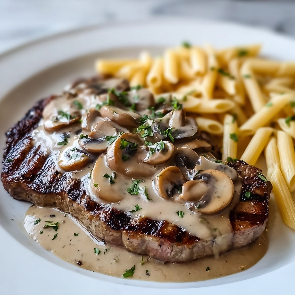 Creamy Mushroom Sauce for Steak Recipe - Recipe Image