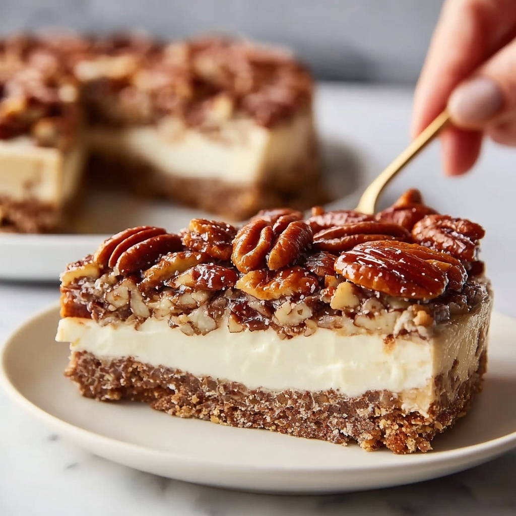 No-Bake Keto Pecan Pie Cheesecake Recipe - Recipe Image
