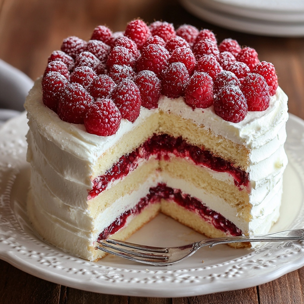 Irresistible White Chocolate Raspberry Cake Recipe - Recipe Image