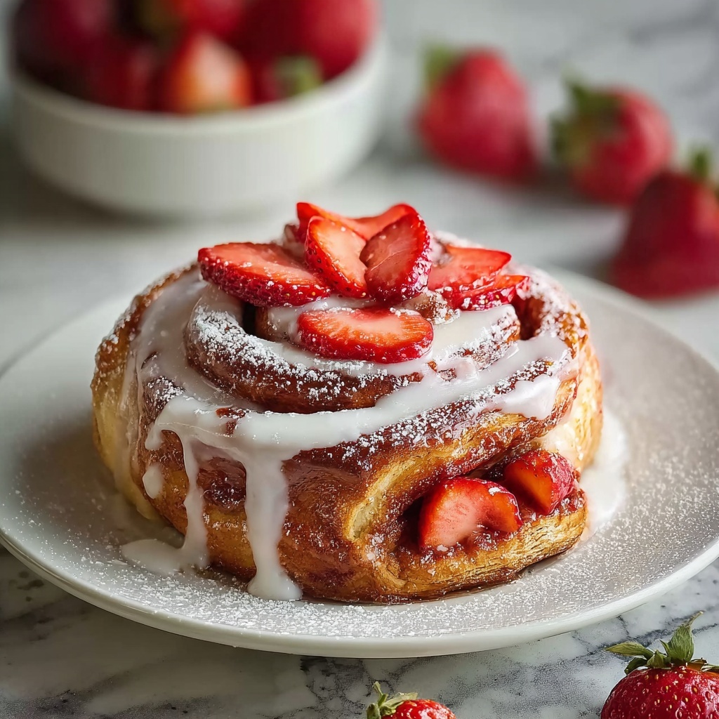 Fluffy Strawberry Cinnamon Rolls Recipe - Recipe Image