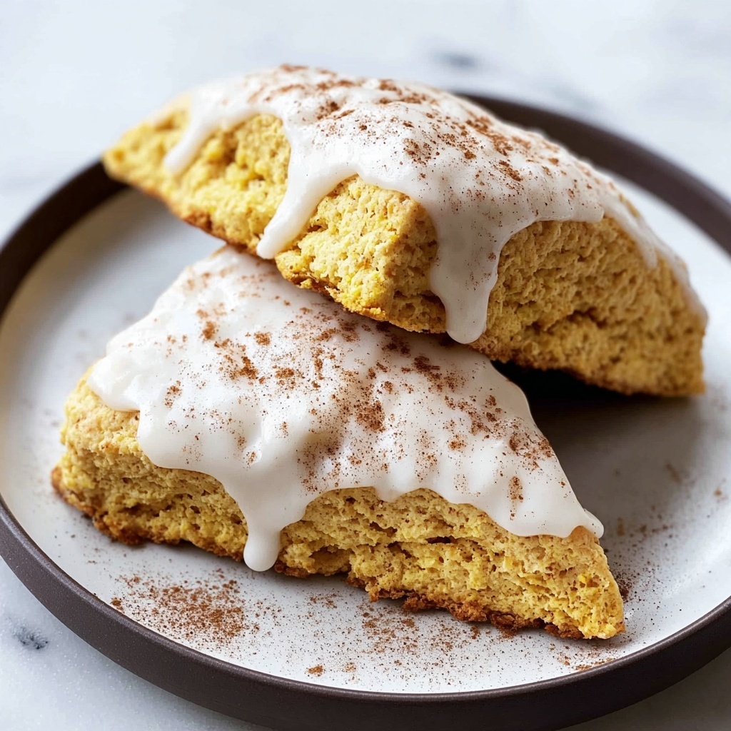 Pumpkin Scones with Spiced Glaze Recipe - Recipe Image
