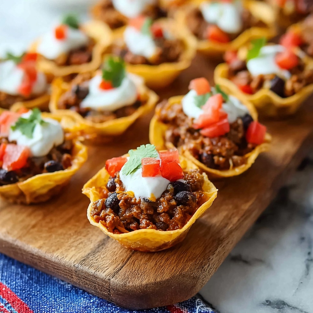 Red, White, and Blue Taco Bites Recipe - Recipe Image