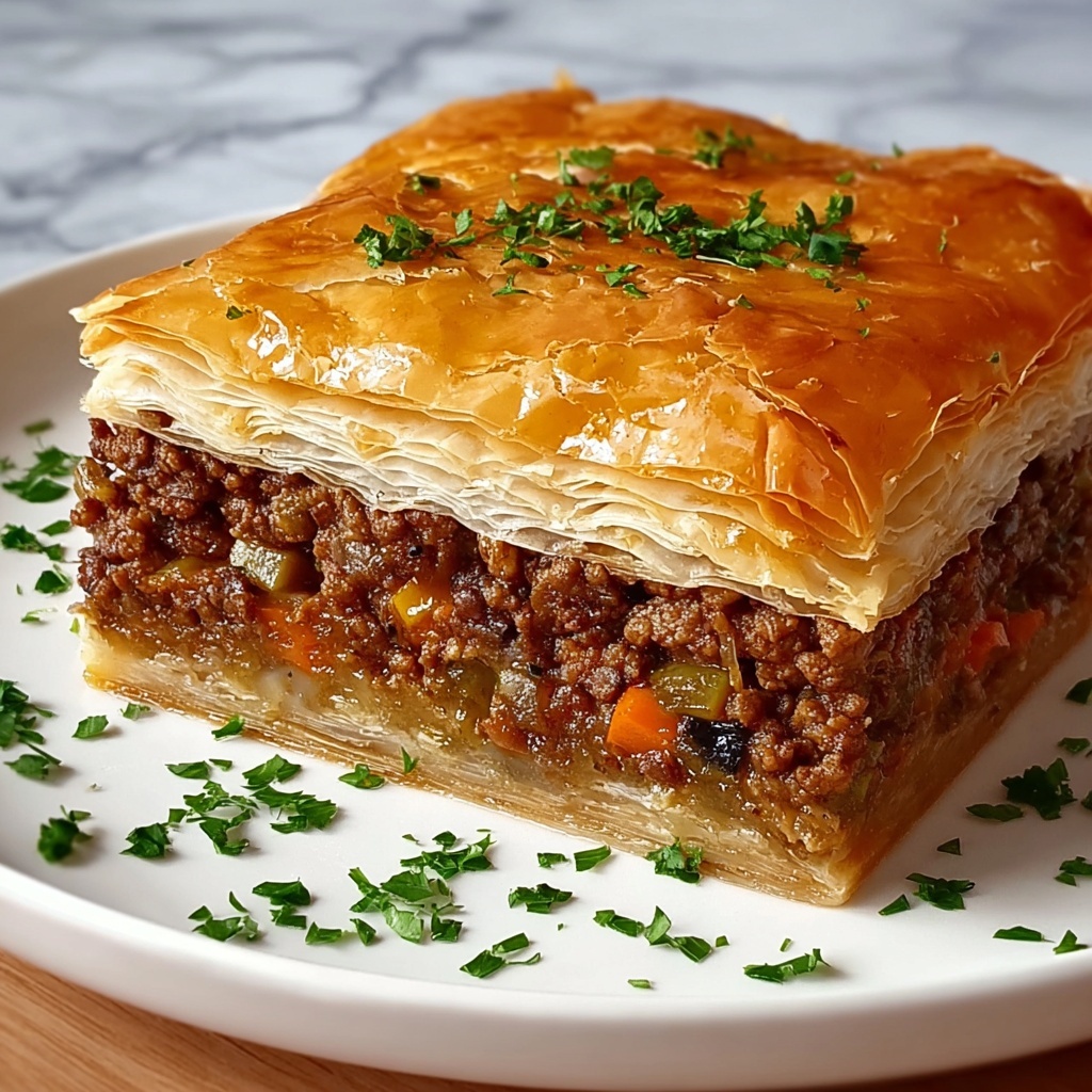 Greek Phyllo Meat Pie Recipe - Recipe Image