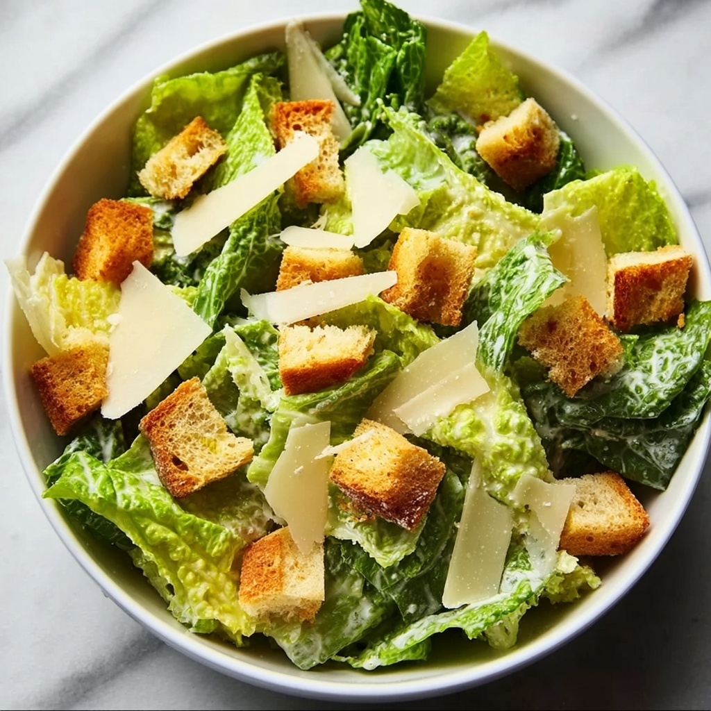 Classic Caesar Salad with Homemade Croutons Recipe - Recipe Image