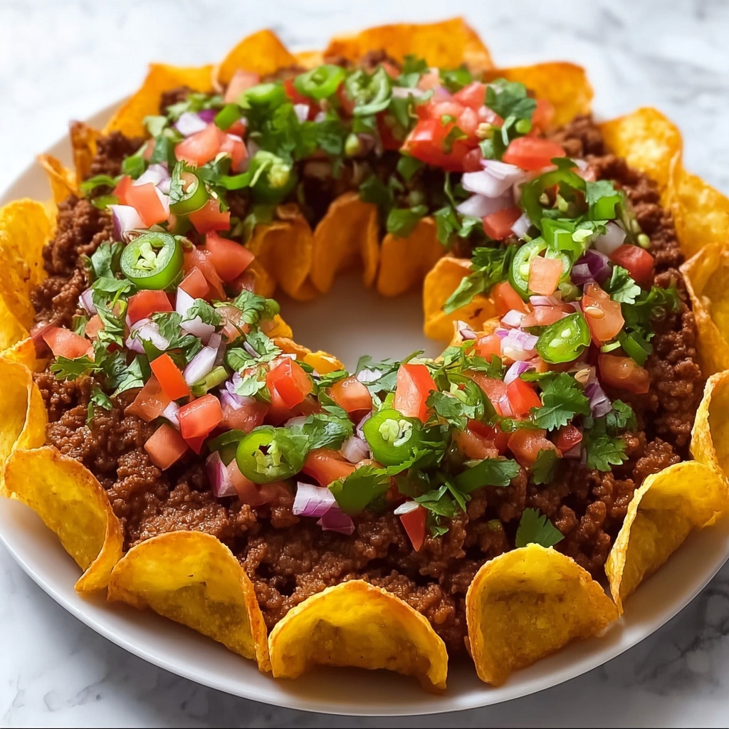 Spicy Ground Beef Taco Ring Recipe - Recipe Image