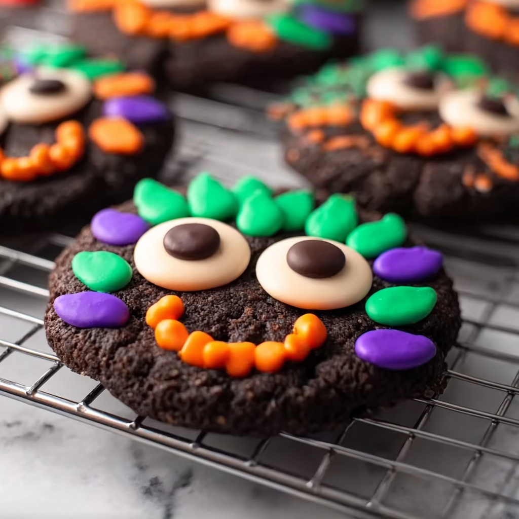 Halloween Black Cocoa M&M Cookies Recipe - Recipe Image