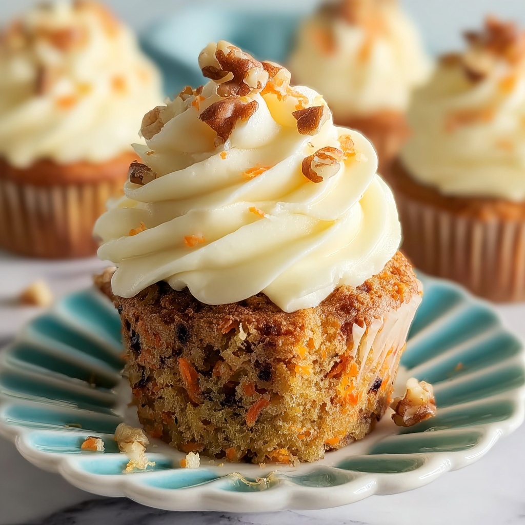 Carrot Cake Cupcakes with Cream Cheese Frosting Recipe - Recipe Image
