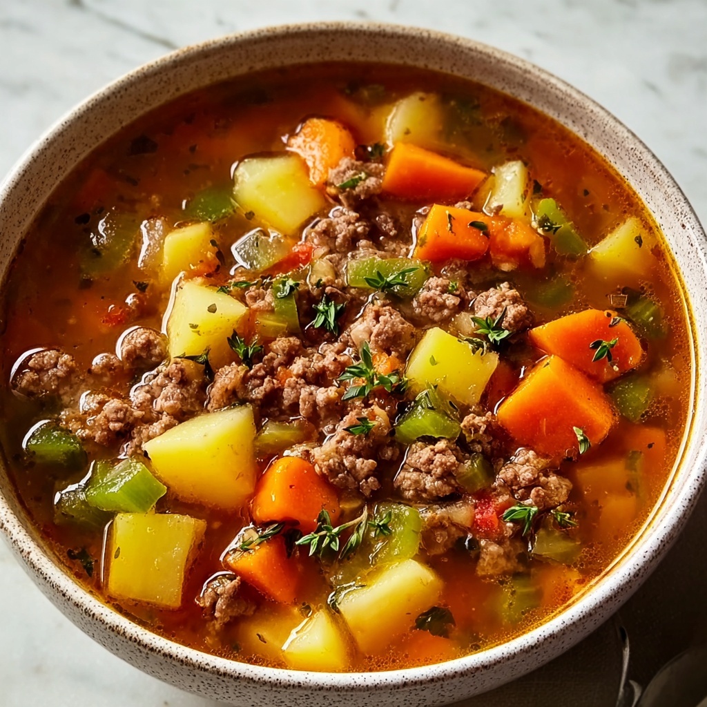 Easy Vegetable Beef Soup Recipe - Recipe Image