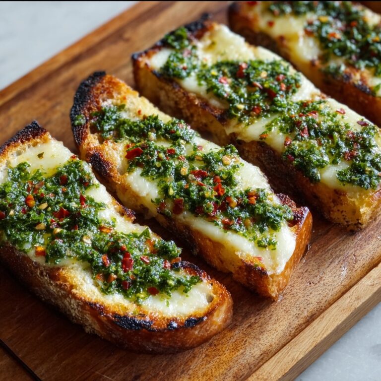 Cheesy Chimichurri Garlic Bread Recipe