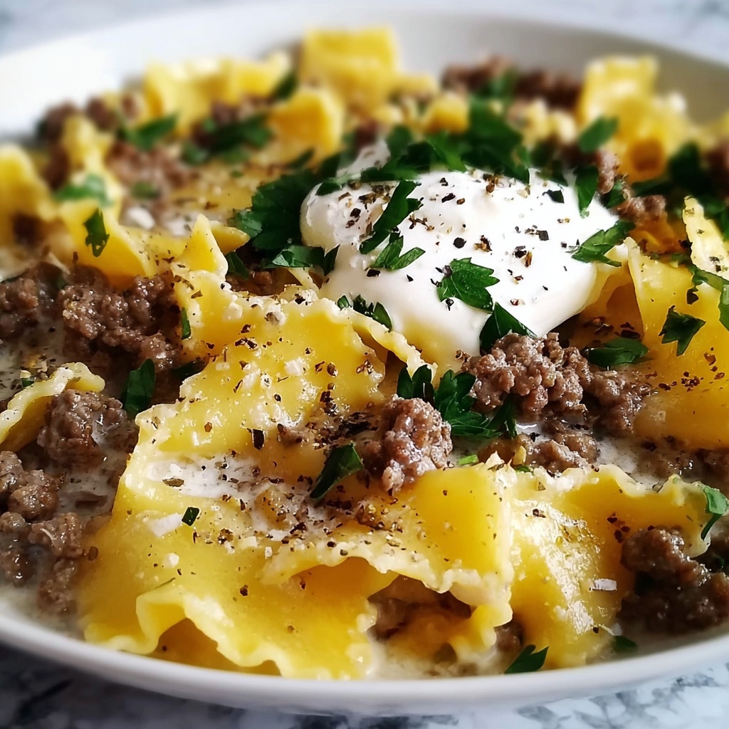 Sour Cream Beef Noodle Casserole Recipe - Recipe Image