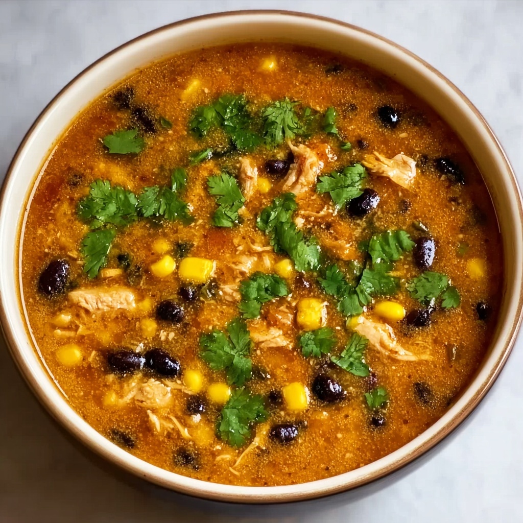 Southwest Black Bean Chicken Tortilla Soup Recipe - Recipe Image