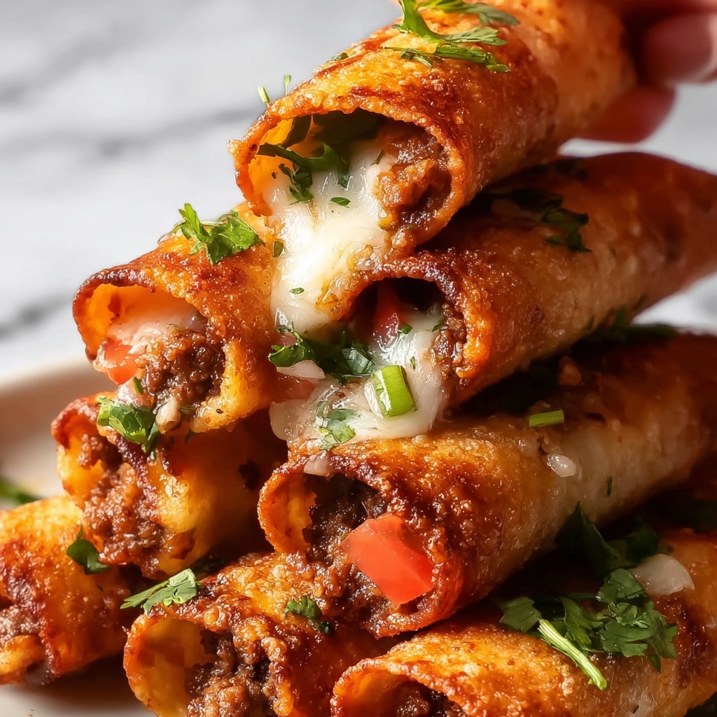 Crispy Jalapeño Popper Beef Taquitos Recipe - Recipe Image