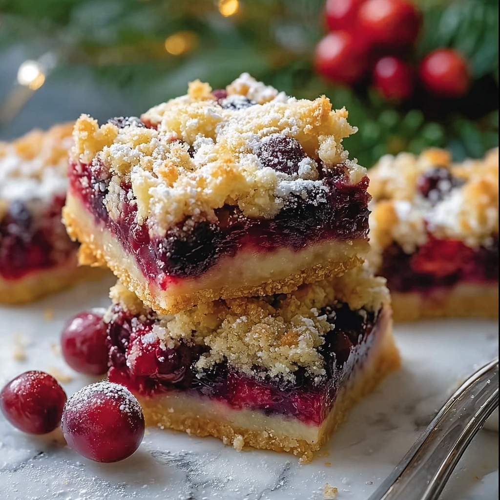 Christmas Cherry Bars Recipe - Recipe Image