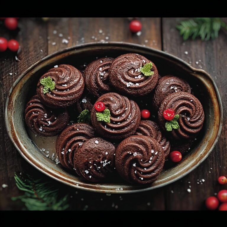 Piped Chocolate Butter Cookies Recipe