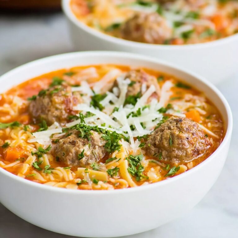 Chunky Italian Meatball Soup Recipe