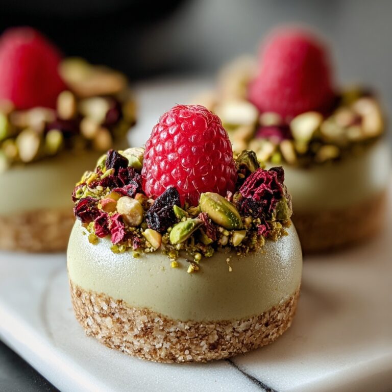 Pistachio & Raspberry Cheesecake Domes Recipe