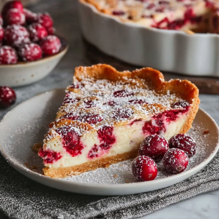 Cranberry Custard Pie Recipe