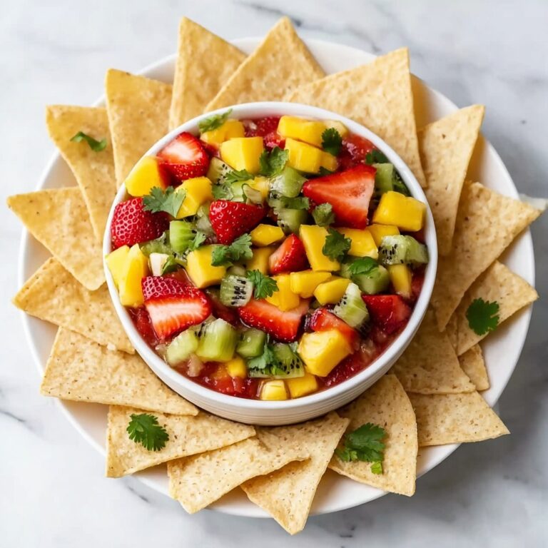 Strawberry Mango Salsa with Cinnamon-Sugar Tortilla Chips Recipe