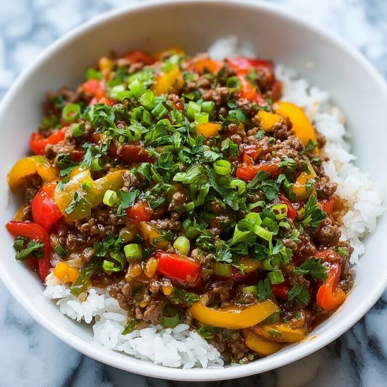 Beef and Pepper Rice Bowl Recipe