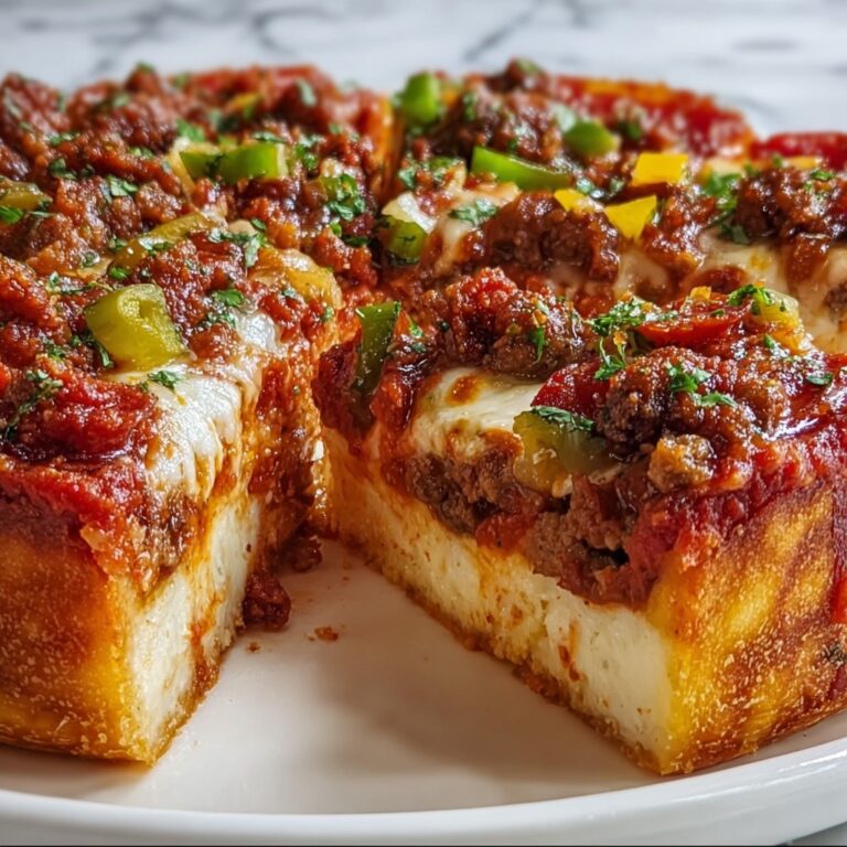 Deep-Dish Sausage and Vegetables Pizza Pie Recipe
