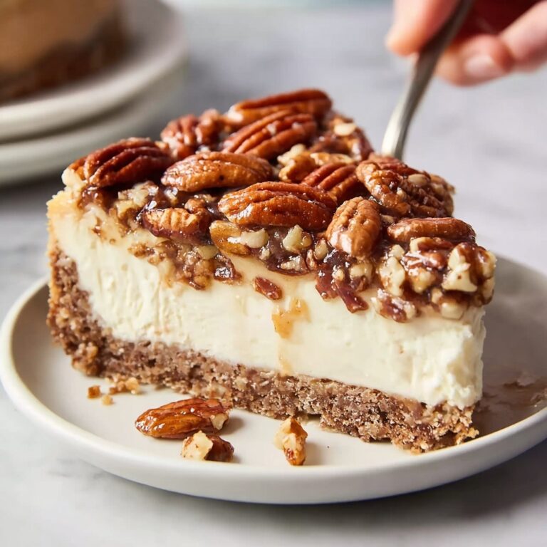 No-Bake Keto Pecan Pie Cheesecake Recipe