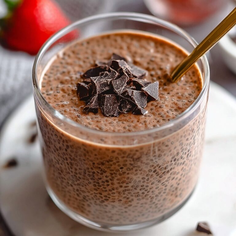 Chocolate Chia Pudding with Strawberries, Cacao Nibs, and Peanut Butter Recipe