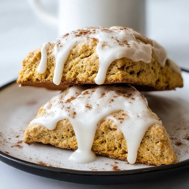 Pumpkin Scones with Spiced Glaze Recipe