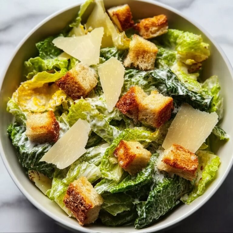 Classic Caesar Salad with Homemade Croutons Recipe
