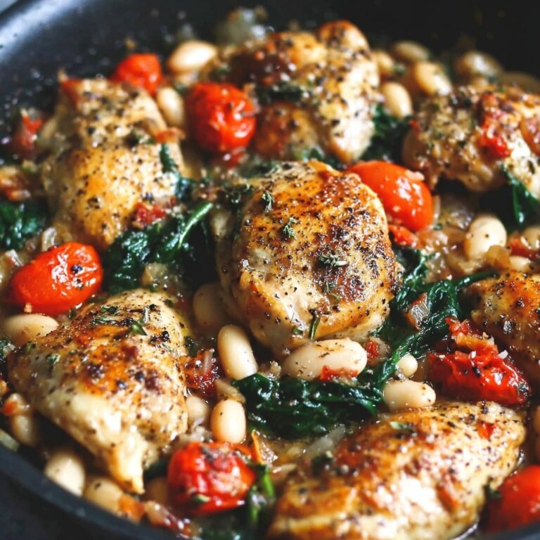 Herbed Chicken with Cannellini Beans and Cherry Tomatoes Recipe