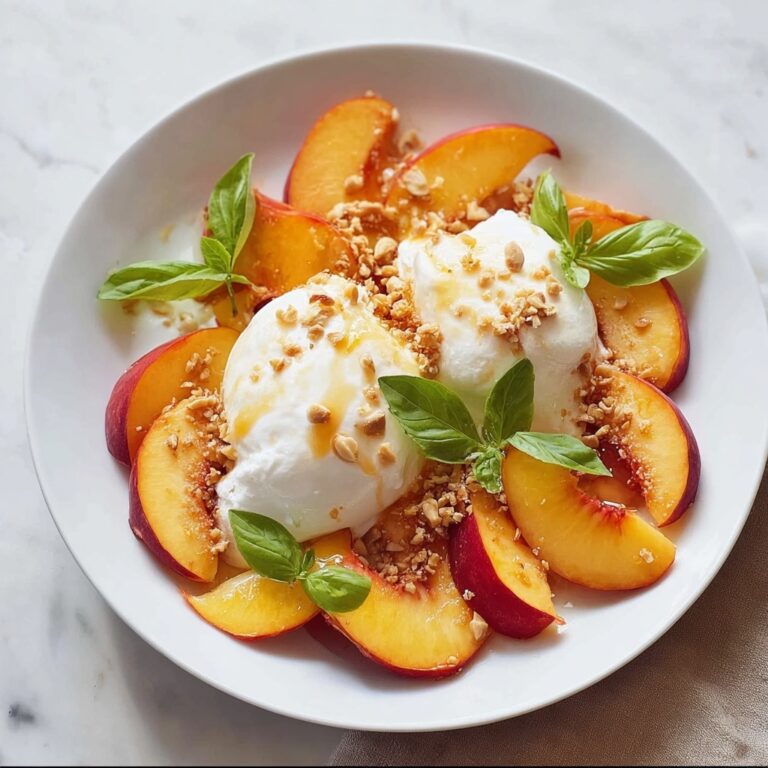 Peach and Burrata Caprese Salad Delight Recipe