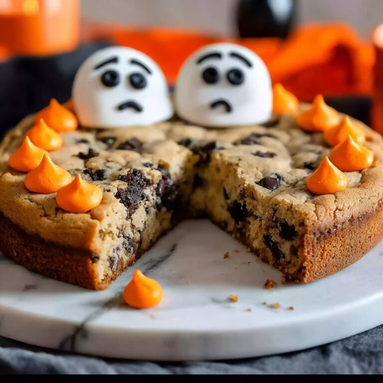 Halloween Cookie Cake with Haunted Ghost Decoration Recipe