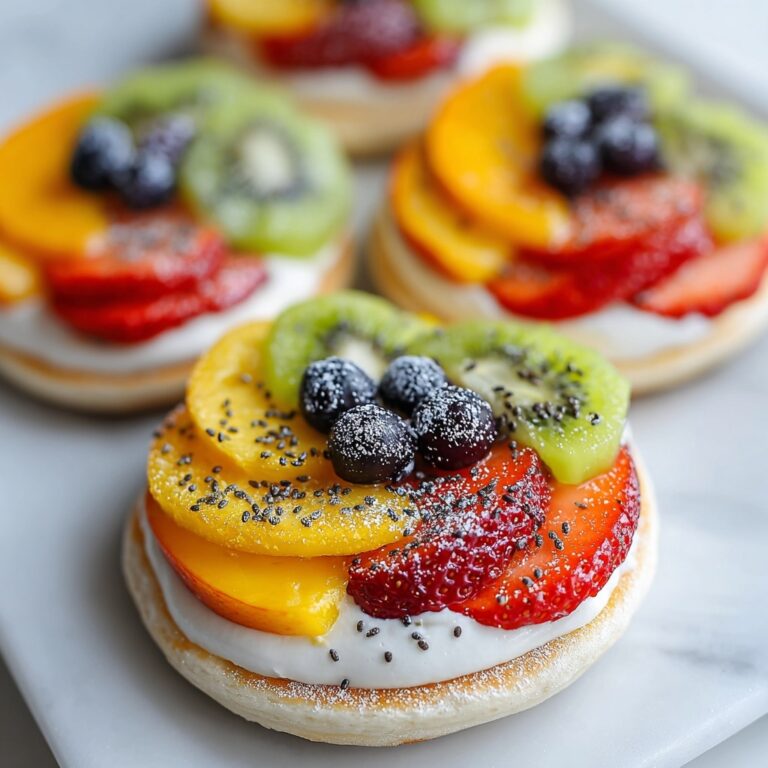 Healthy Bagel Fruit Pizzas for Kids Recipe