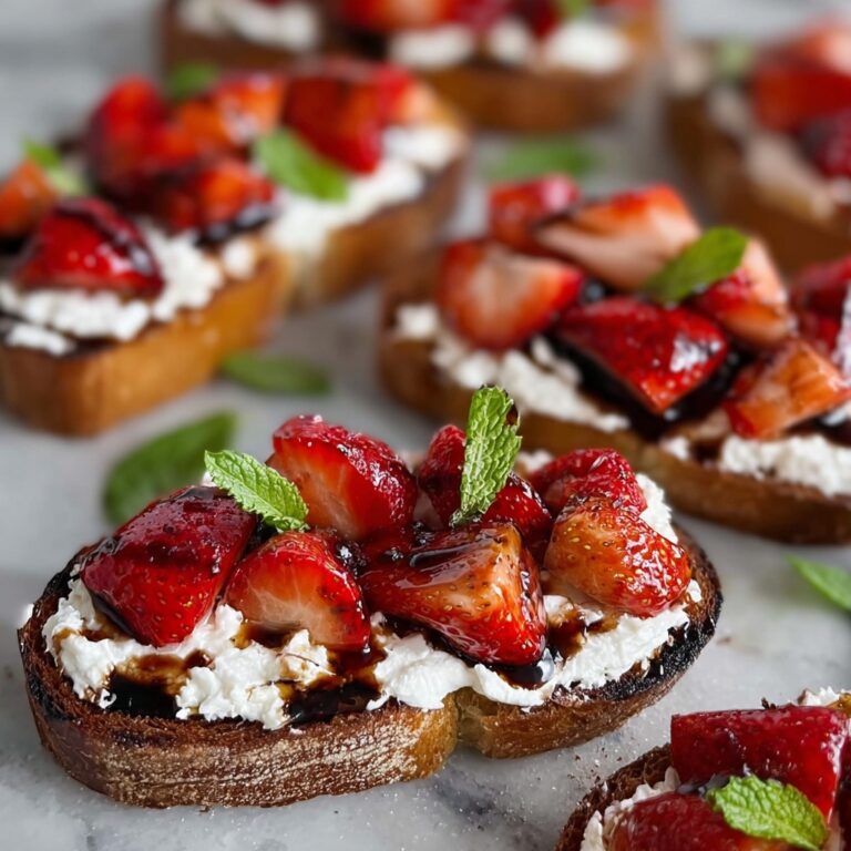 Balsamic Strawberries Crostini Recipe