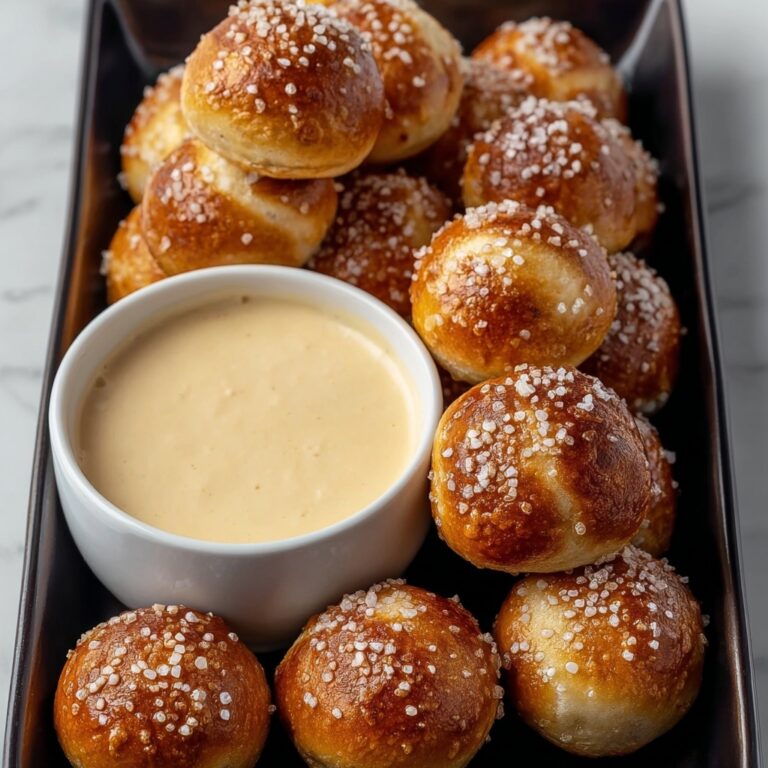 Soft Pretzel Bites with Cheddar Cheese Dip Recipe