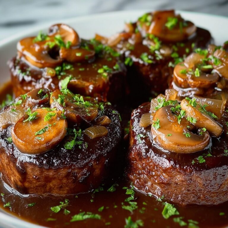 Bobby Flay’s Salisbury Steak with Mushroom Gravy Recipe