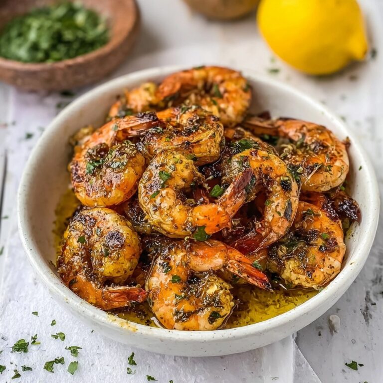 BBQ Grilled Prawns with Garlic and Lemon Recipe