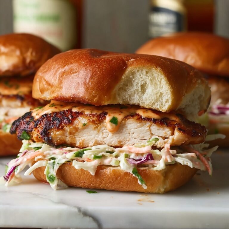 Buffalo Ranch Coleslaw Topped Chicken Sandwich Recipe