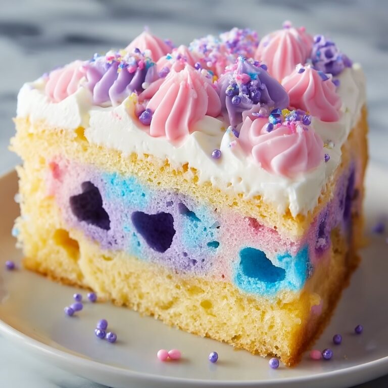 Unicorn Rainbow Jell-O Poke Cake Recipe